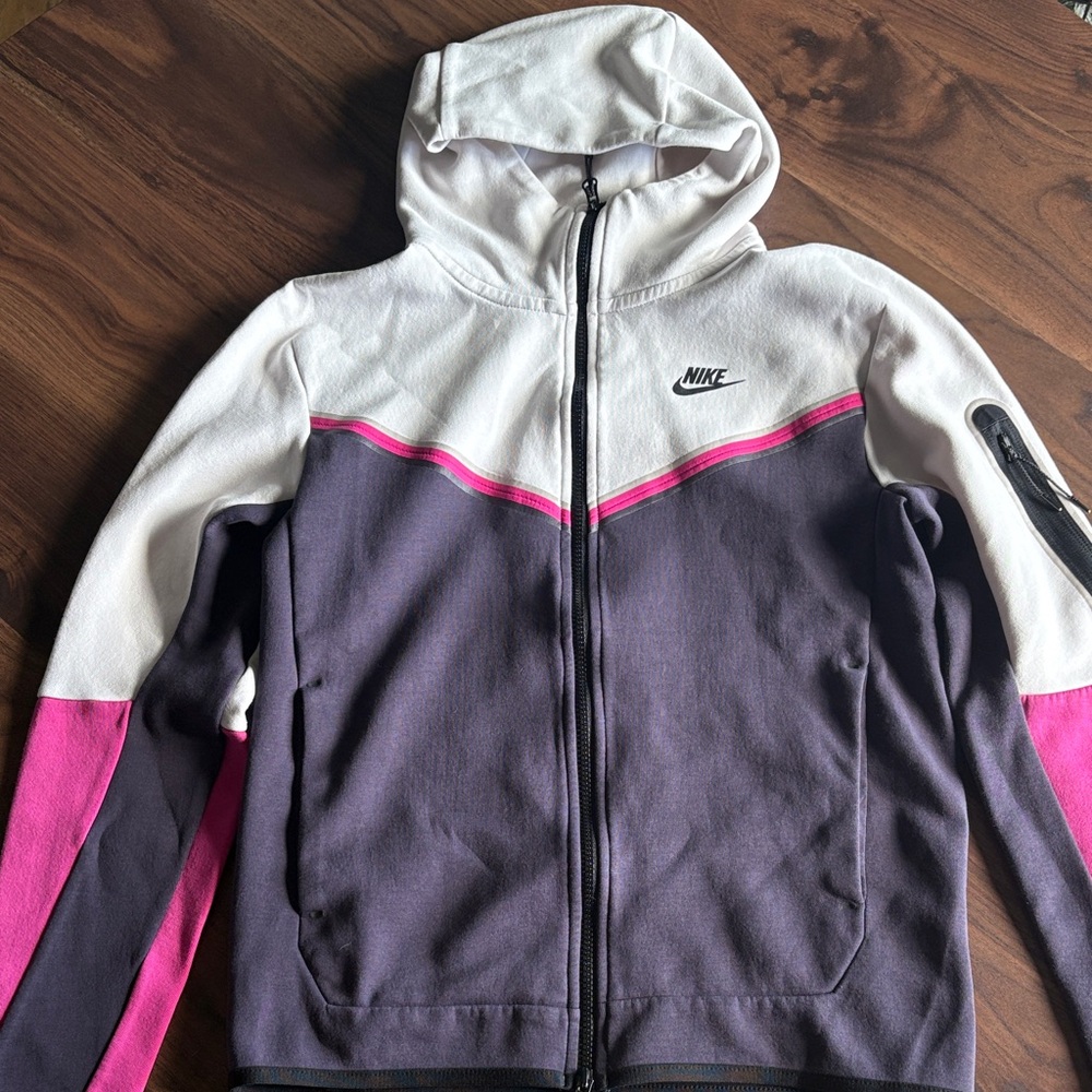 Nike Tech Men’s Jacket - White, Purple, Pink Sz small